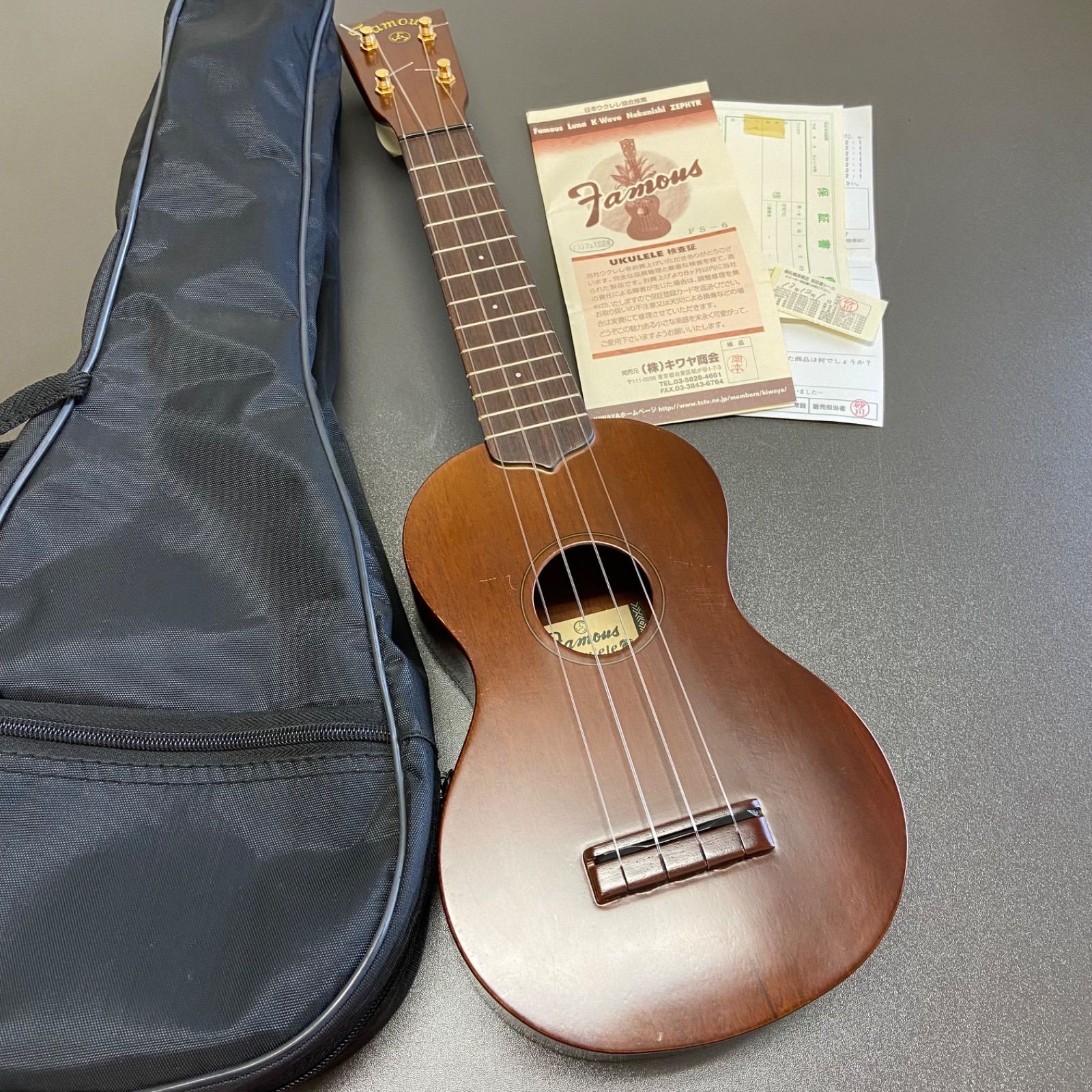 [New Life Sale] [Good Condition] Famous Soprano Ukulele FS-6 with case made in