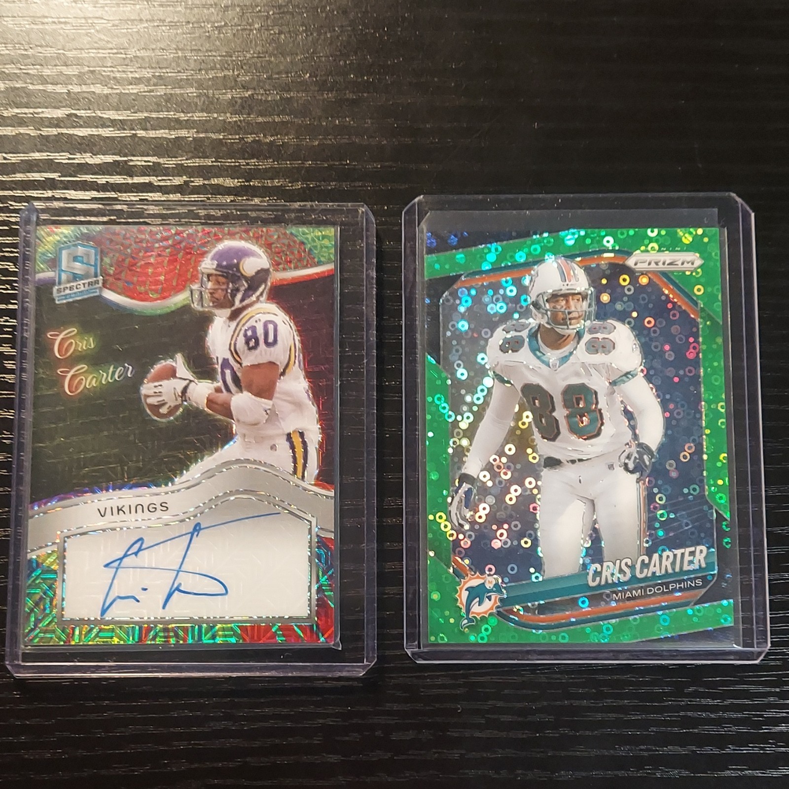 Panini Cris Carter Autograph Serial Numbered Spectra Prizm Football Card Lot