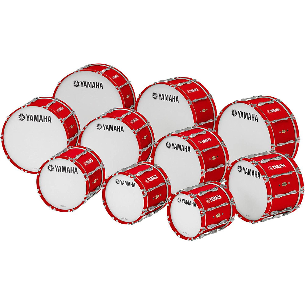 Yamaha 30 x 14" 8300 Series Field-Corps Marching Bass Drum Red Forest