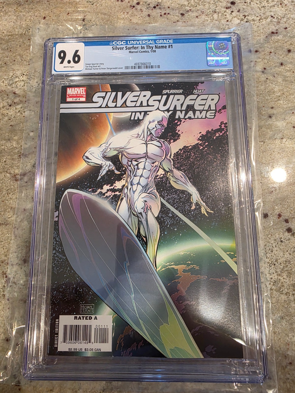 Silver Surfer: In Thy Name #1 (2008) CGC 9.6 White Pages!!!!!!!