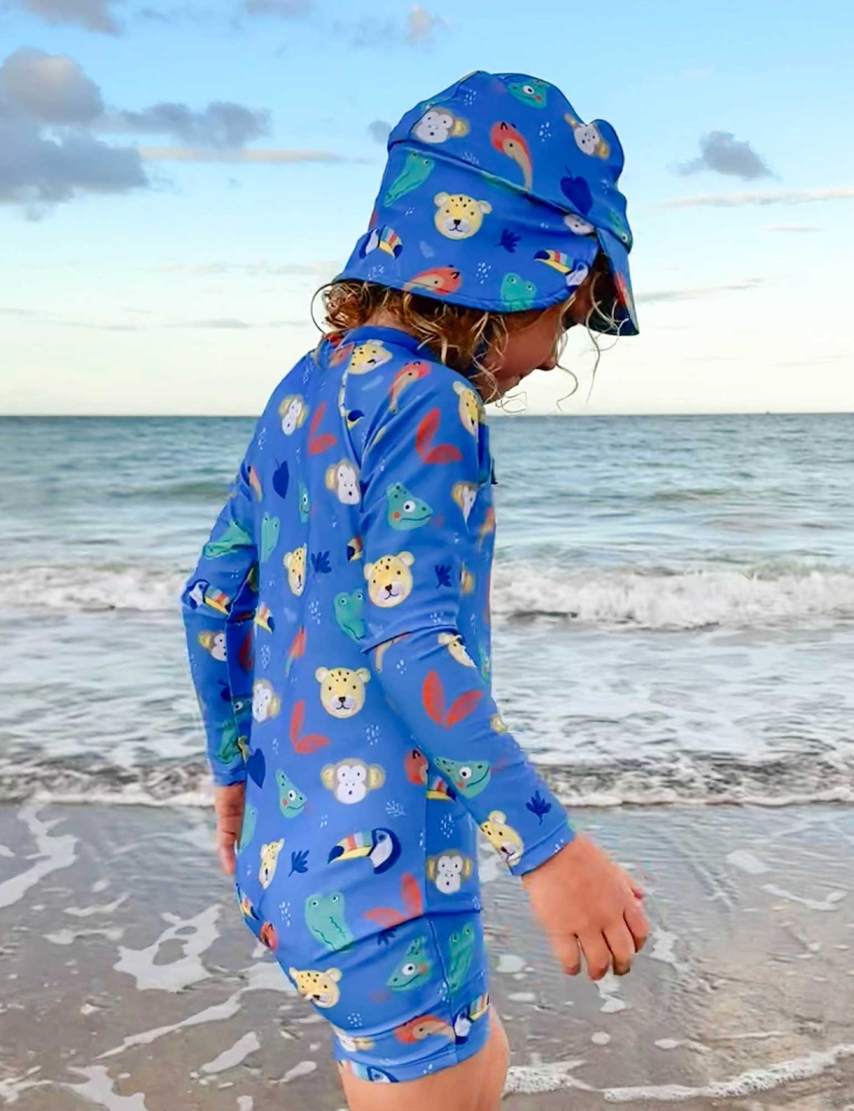 LEGIONAIRES SWIM HAT -JUNGLE FACES PRINT