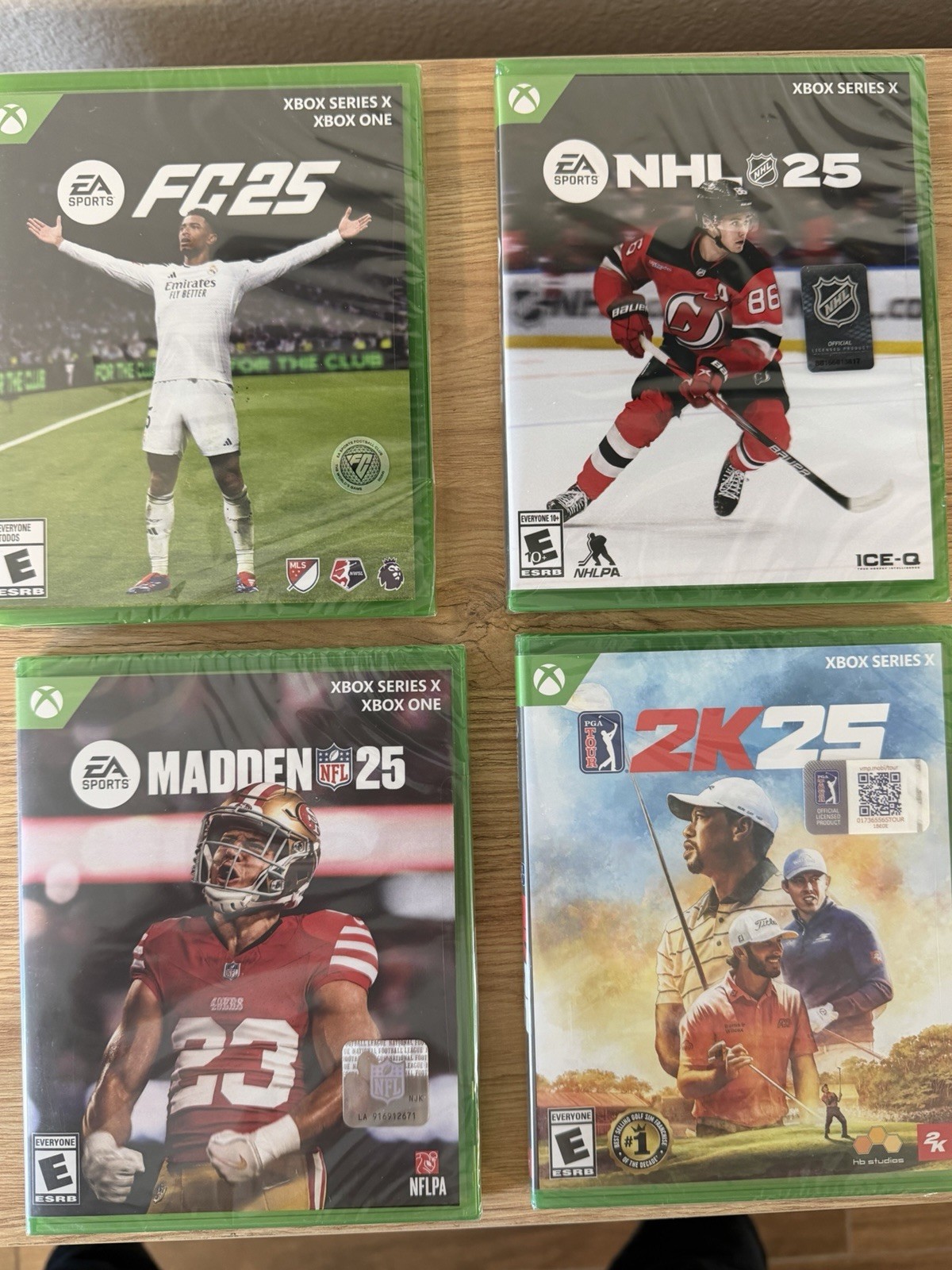 Madden NFL 25, PGA Tour 2K25, NHL 25, FC25, XBOX Series X For All NIP