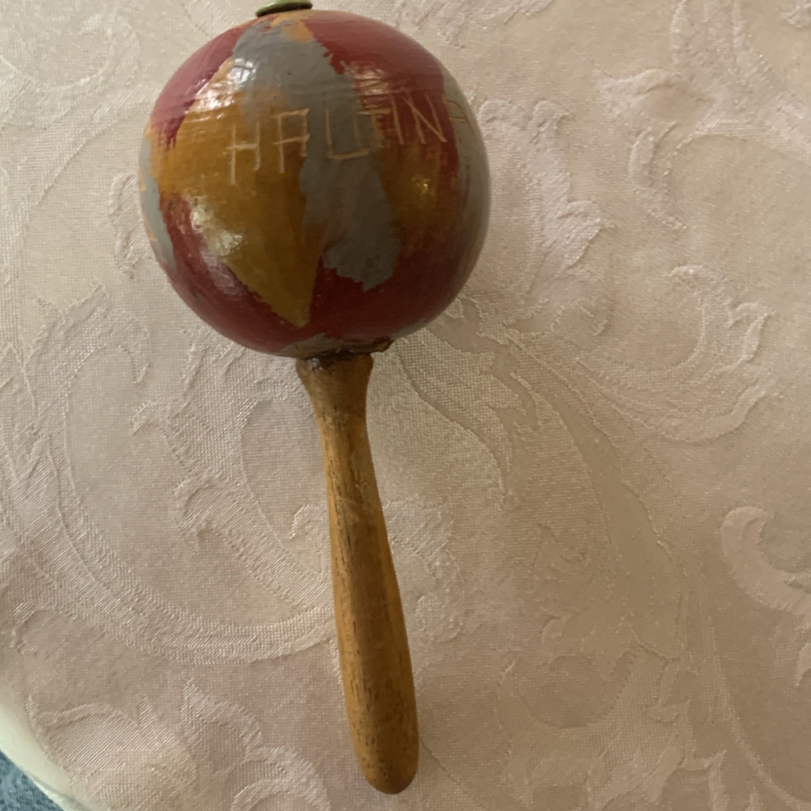 Hand Painted Wooden Maraca Single Traditional Music Percussion Instrument Shaker