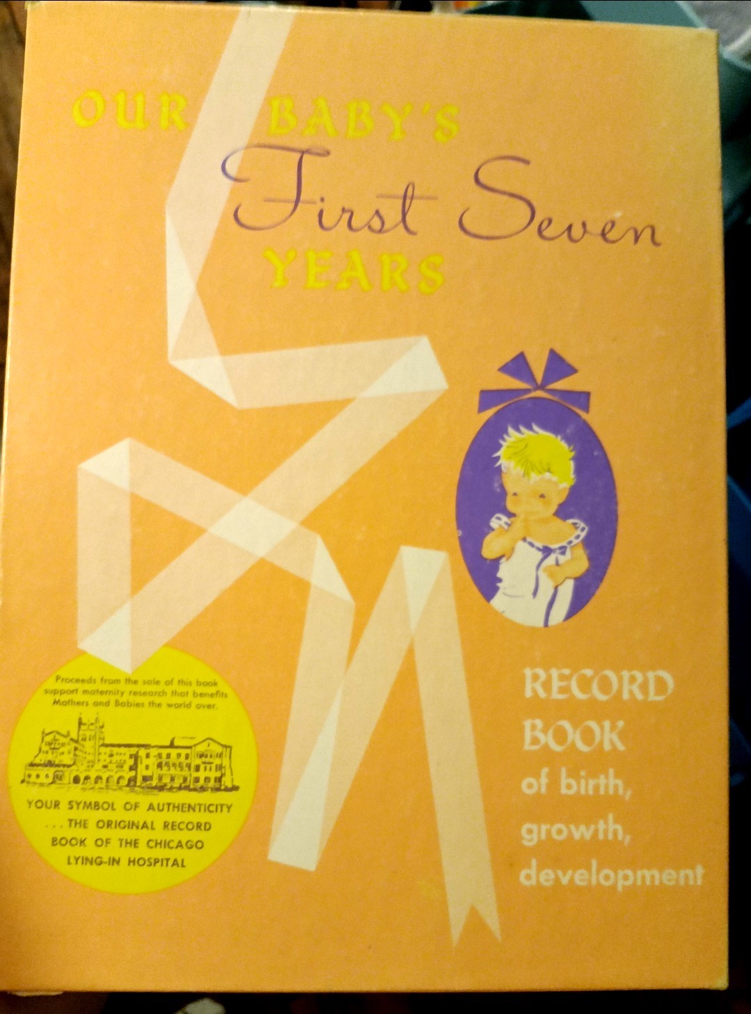 Our Baby’s First Seven Years Record Book Baby Book Blue New Unused Vintage
