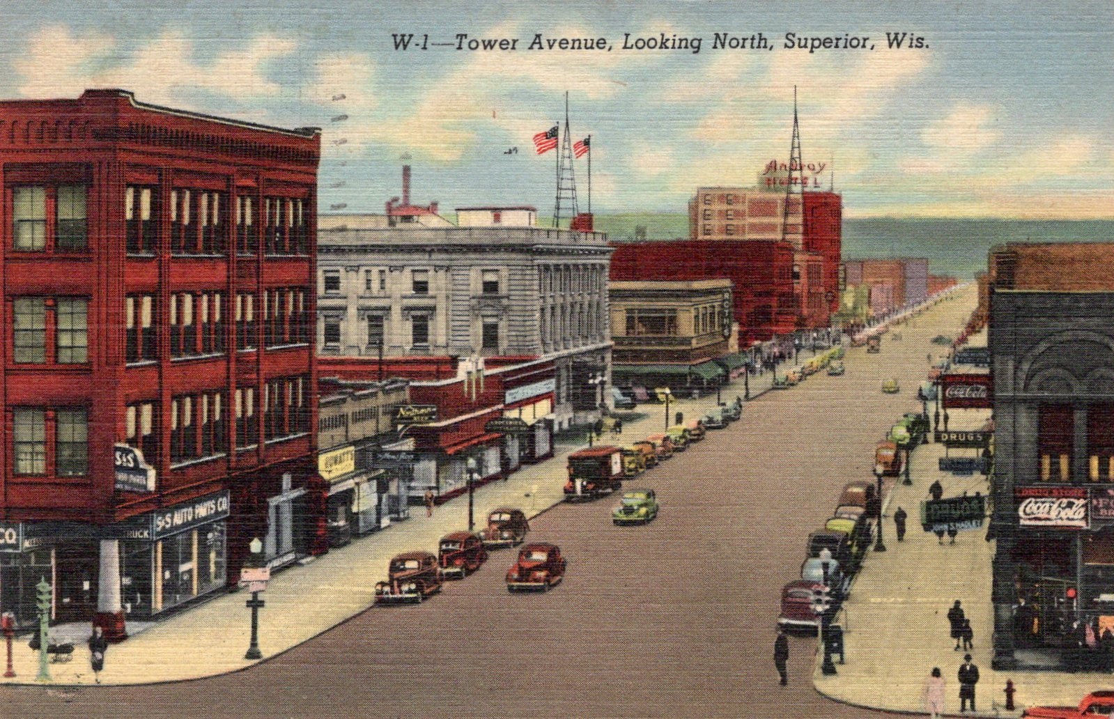 1948 Tower Avenue Superior Wisconsin Linen PC Early-to-Mid 20th Century