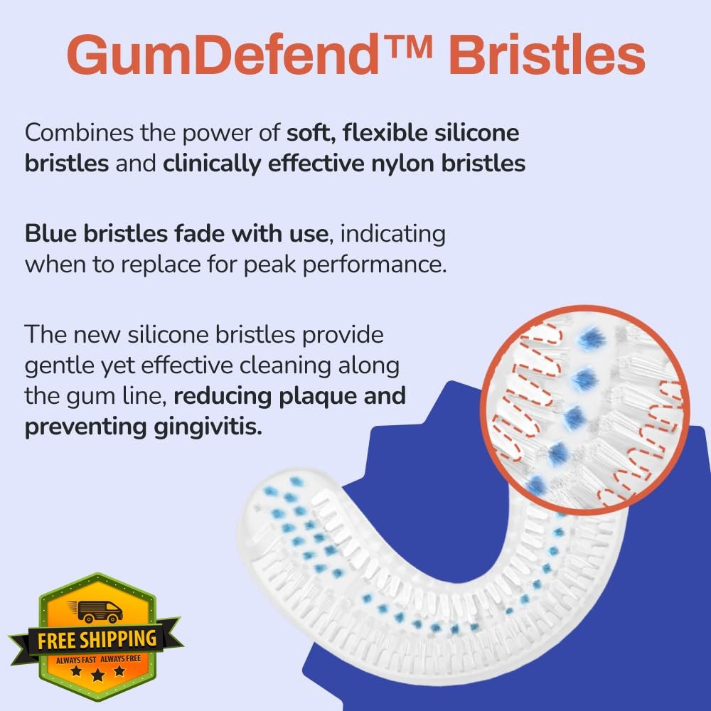 autobrush Kids Electric Toothbrush U-Shaped Ages 3-5 Hippo Hippo