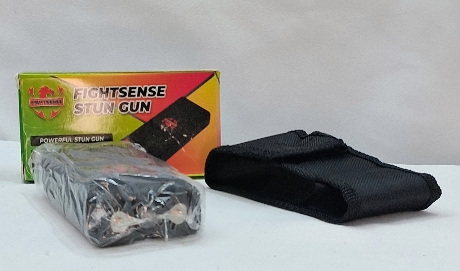 Black Fight Sense Stun Gun Rechargeable  FS100 With Case