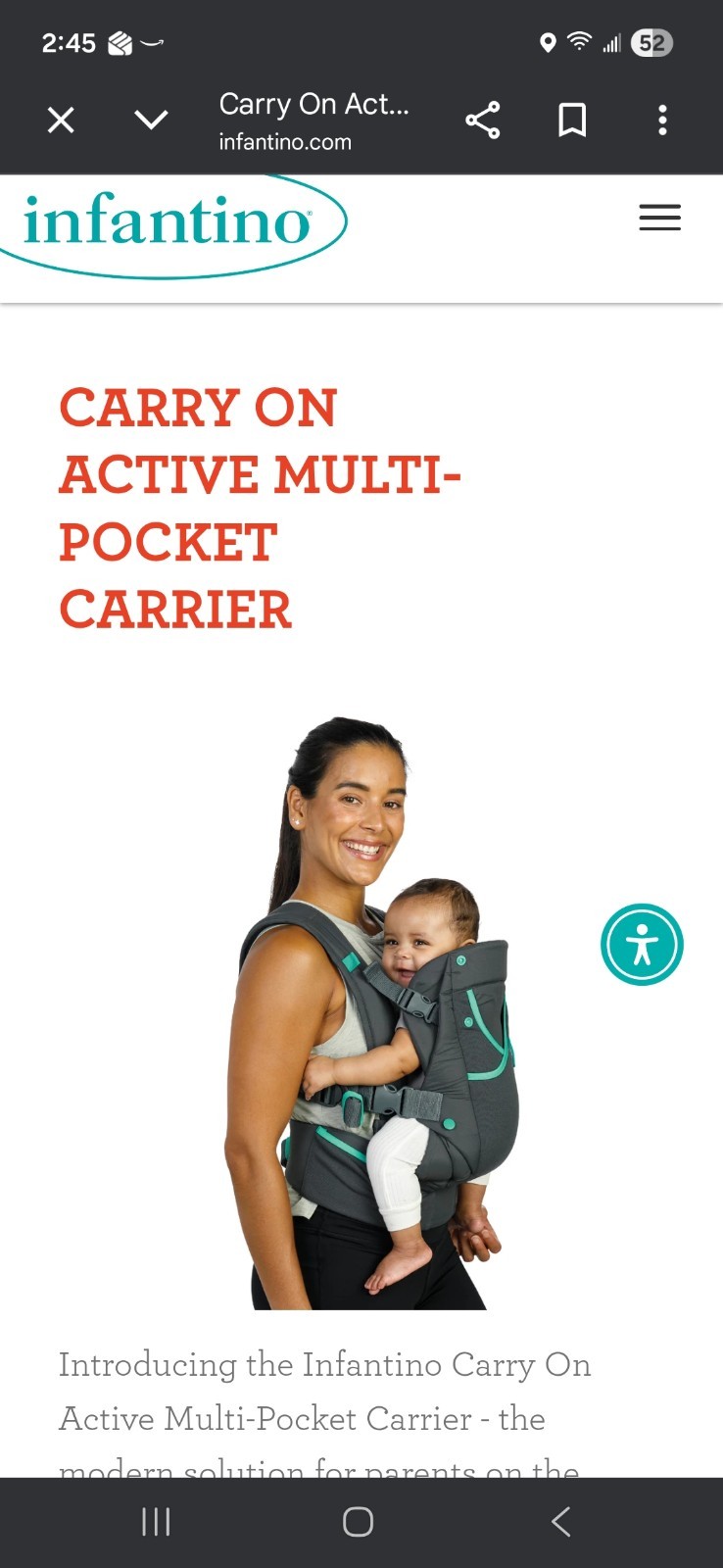 Infantino Active Baby / Toddler Carrier