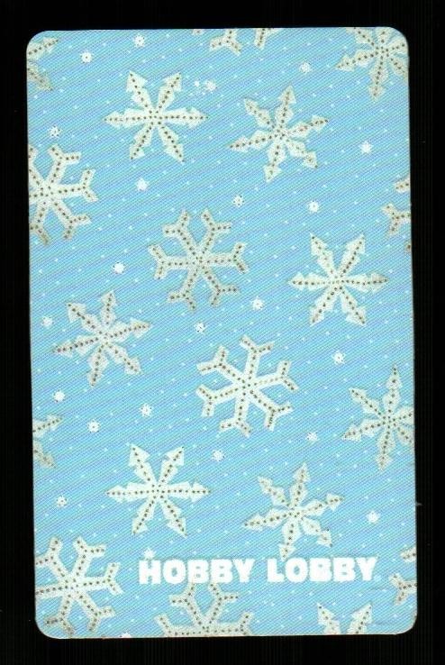 HOBBY LOBBY Snowflakes ( 2006 ) Textured Gift Card ( $0 )