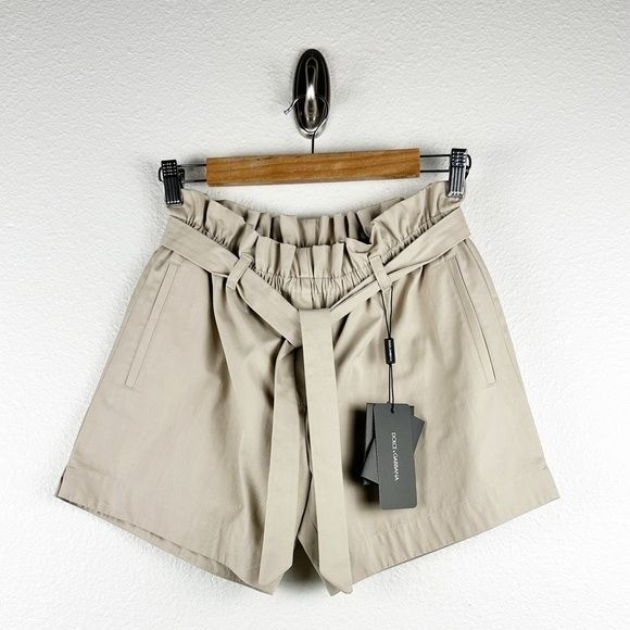 NWT Dolce & Gabbana Tan Paperbag Shorts Size 11/12