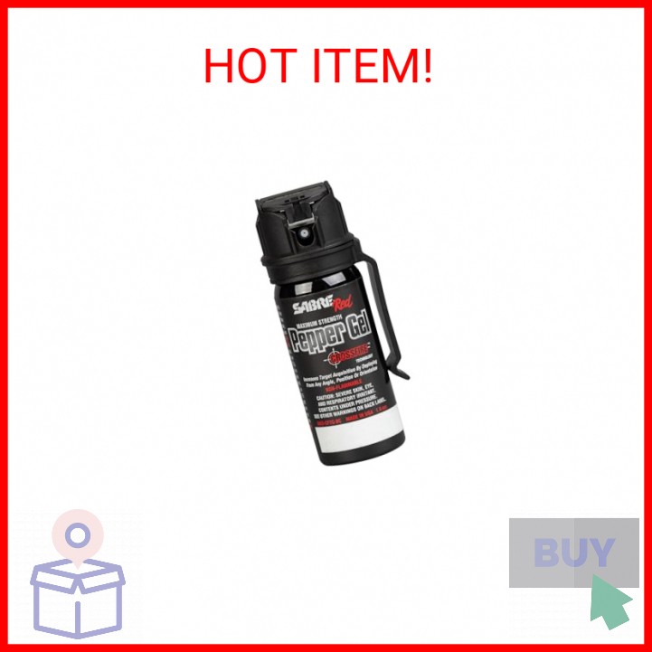 SABRE Crossfire Pepper Gel, Deploys At Any Angle, Maximizes Target Acquisition A