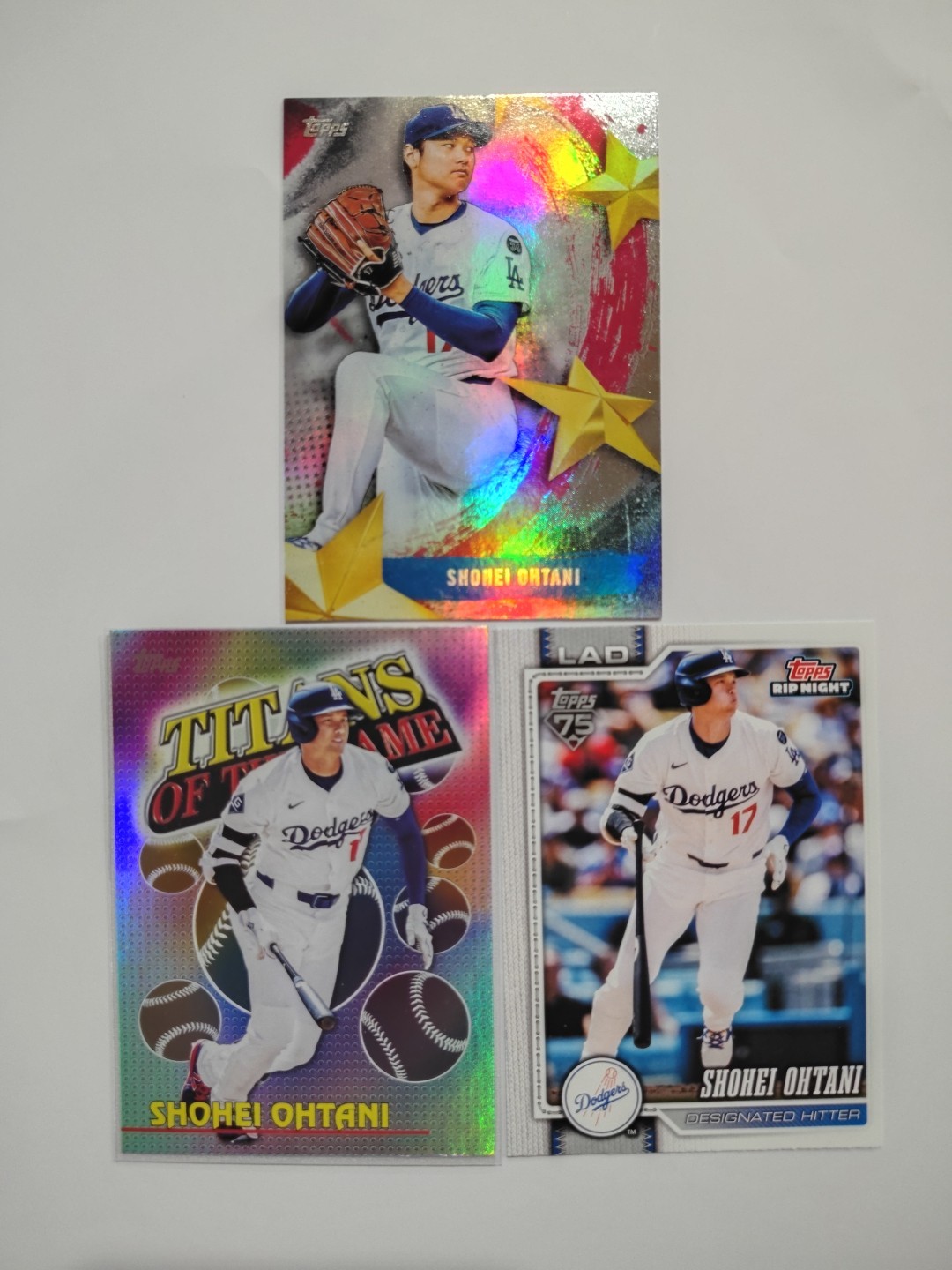 2025-2026 Topps Shohei Ohtani Lot Of 3 Cards.