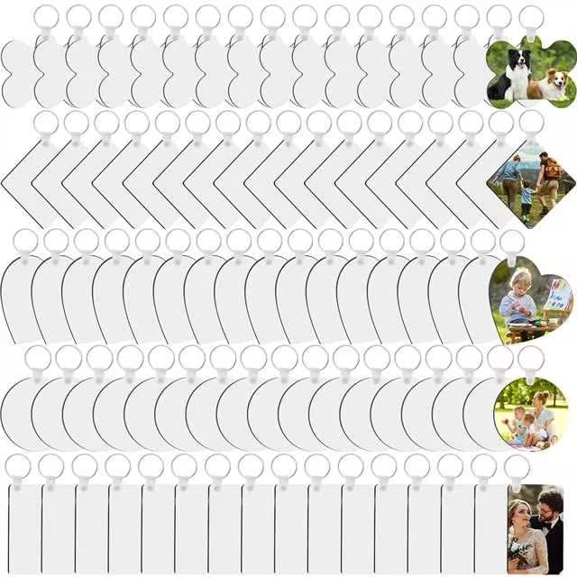 135Pcs Sublimation Keychain 135PCS blank keychains, Blank Keychain-135P 