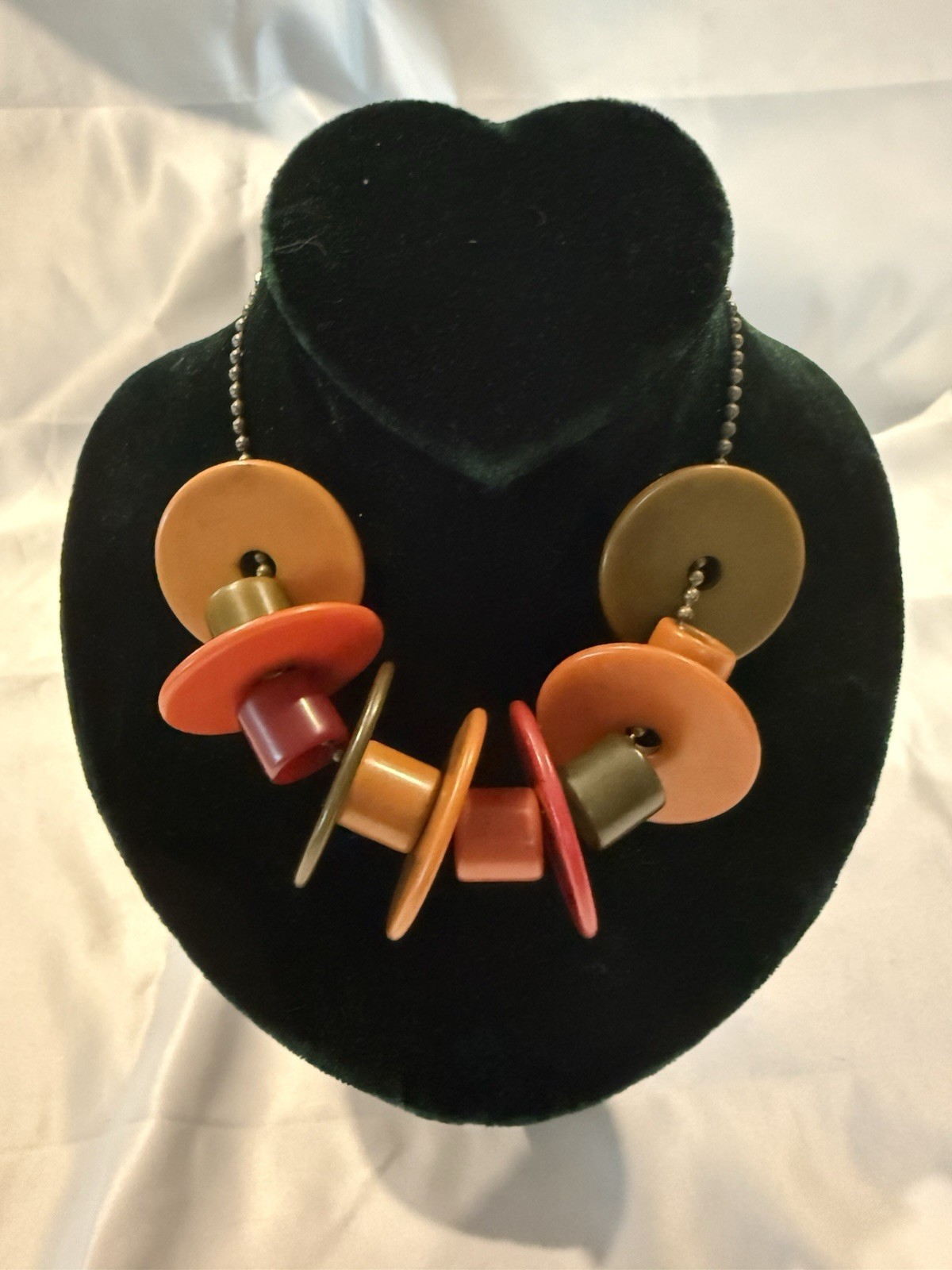 Vintage Bakelite Disc And Tube Beads