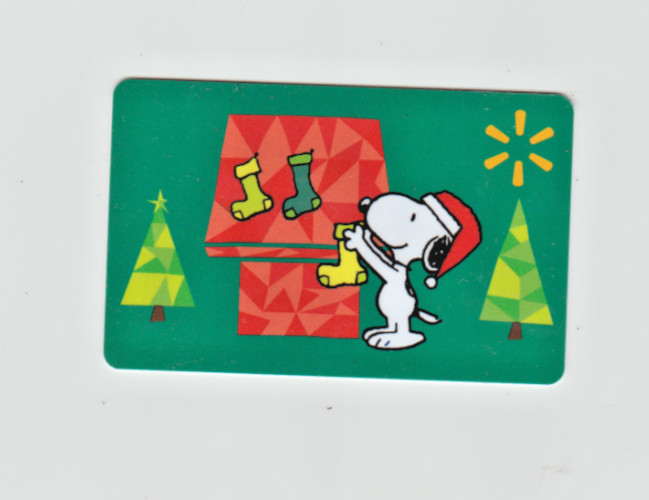 Collectible Walmart Gift Card - Snoopy Hanging Stocking- No Value - FD110167