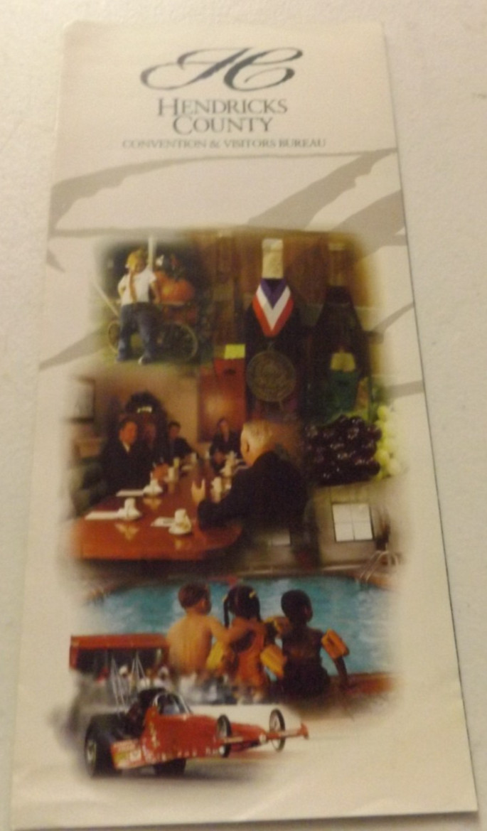 Vtg Mailer Brochure for HENDRICKS COUNTY CONVENTION & VISITORS BUREAU AVON, In.