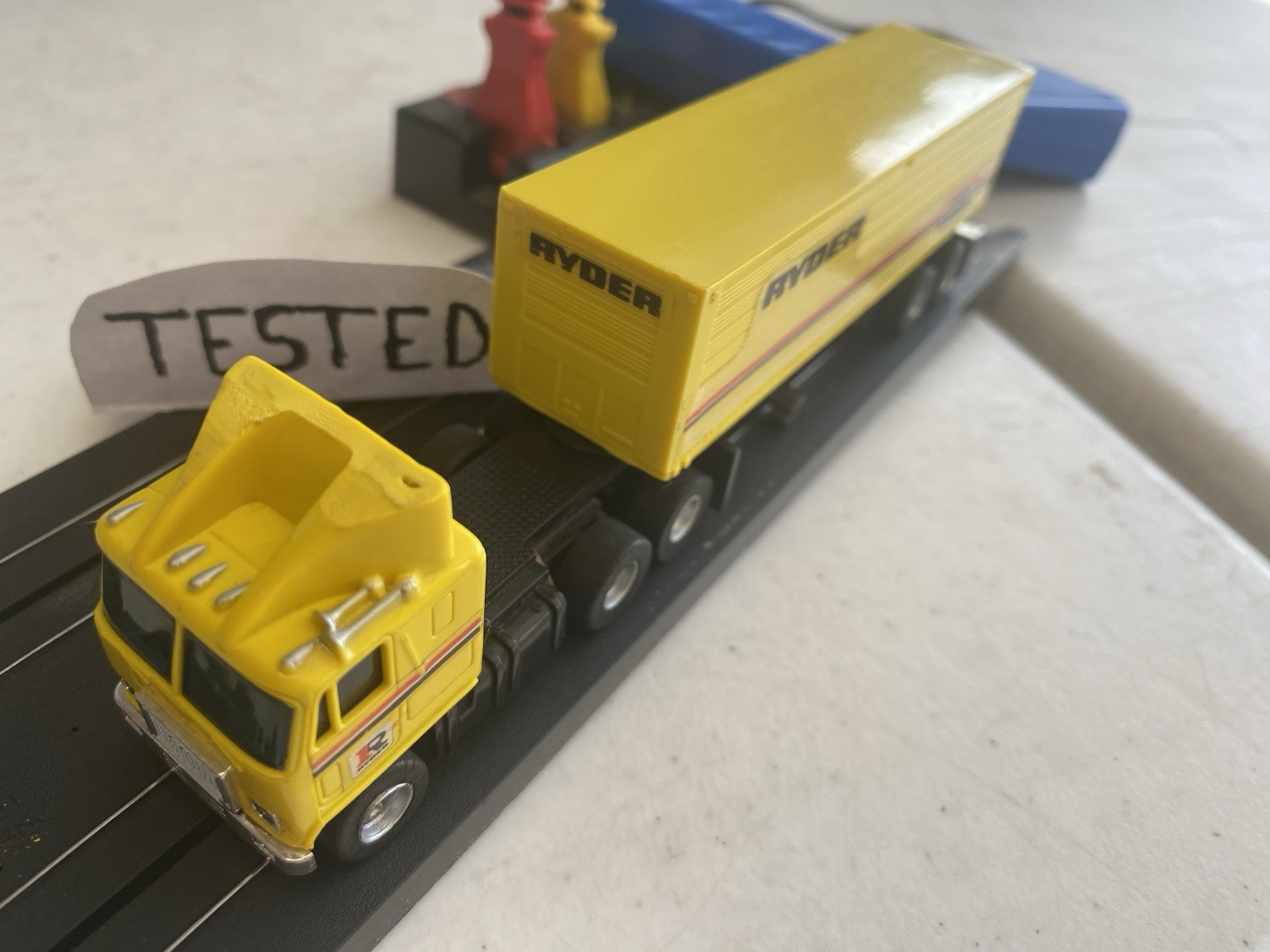 Slot Car AFX,Aurora 1970’s Tractor Trailer Truck Rental RYDER in Ex Working Cond