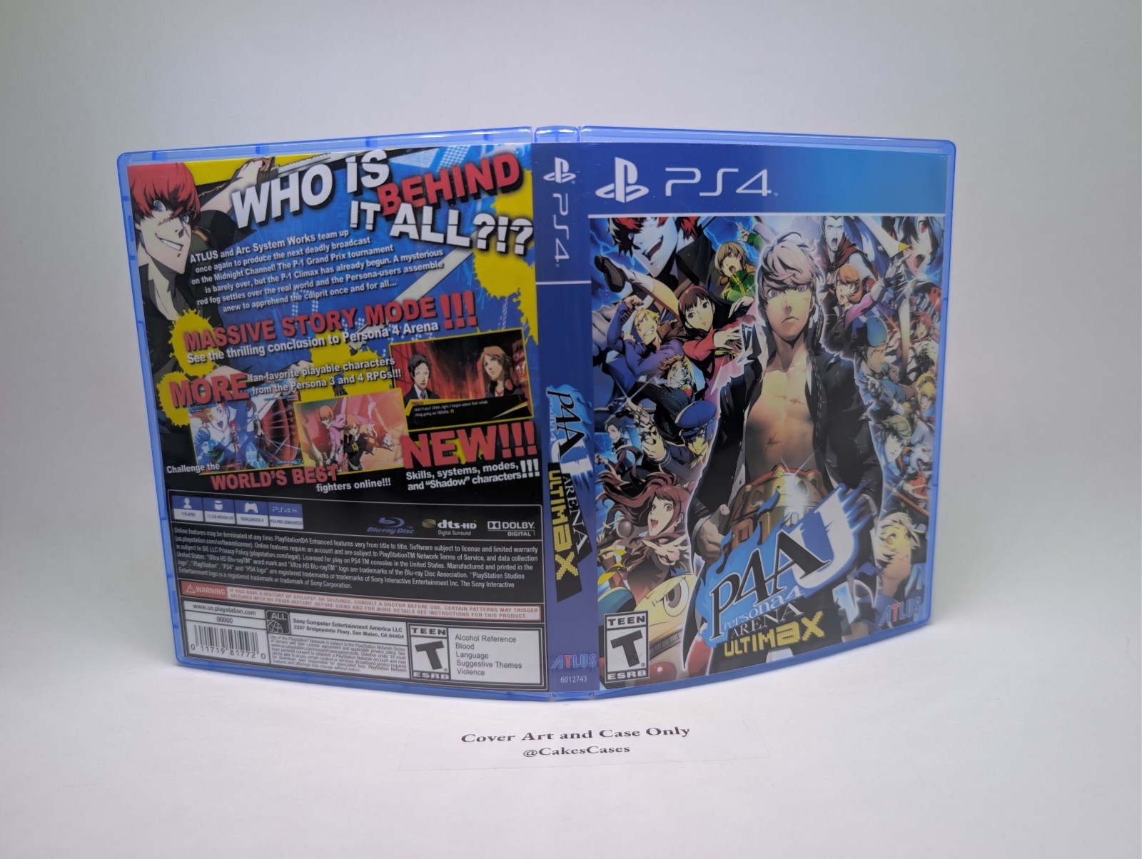Replacement Case -NO GAME- Persona 4 Arena Ultimax  - Physical PS4 Game Case