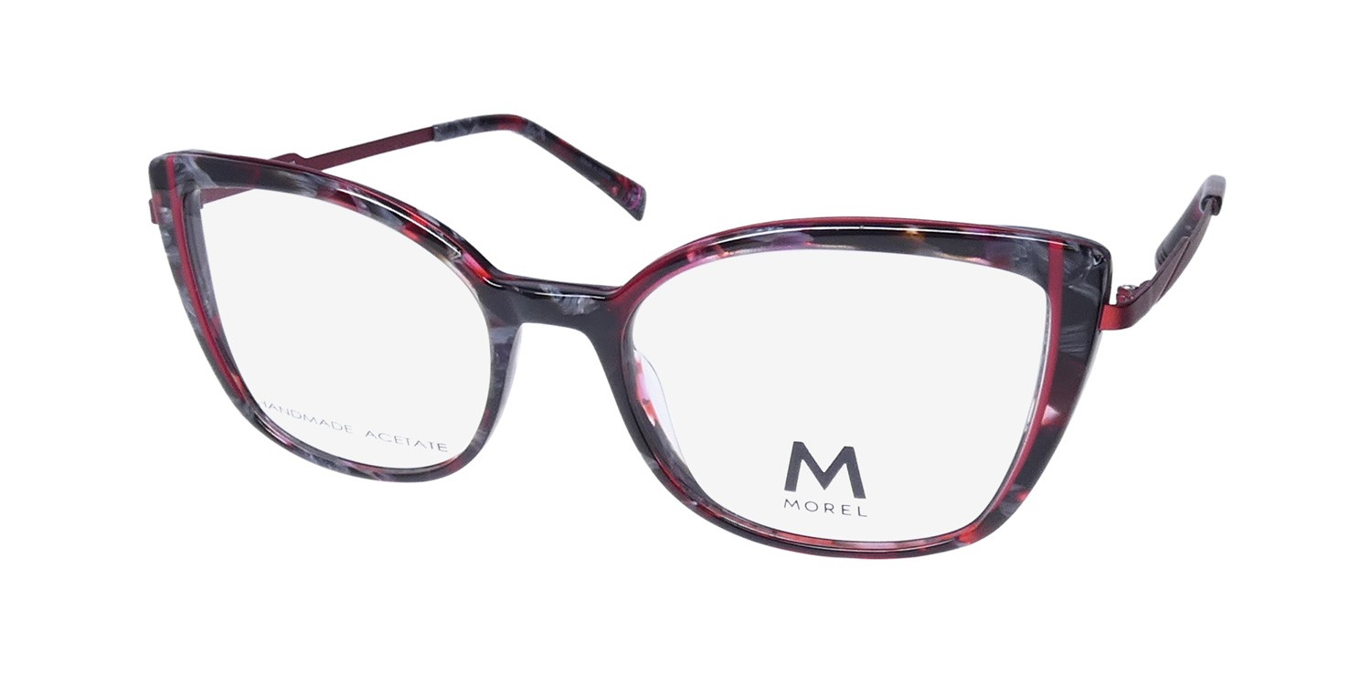 NEW MOREL NOMAD 40233N EYEGLASSES WOMENS 52-18-140 CAT EYE GR11 PLASTIC FULL-RIM