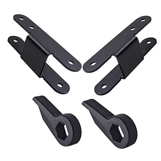 Lift Leveling Kit 1"-3" Torsion Keys and Rear Shackles for Chevy S10 Black