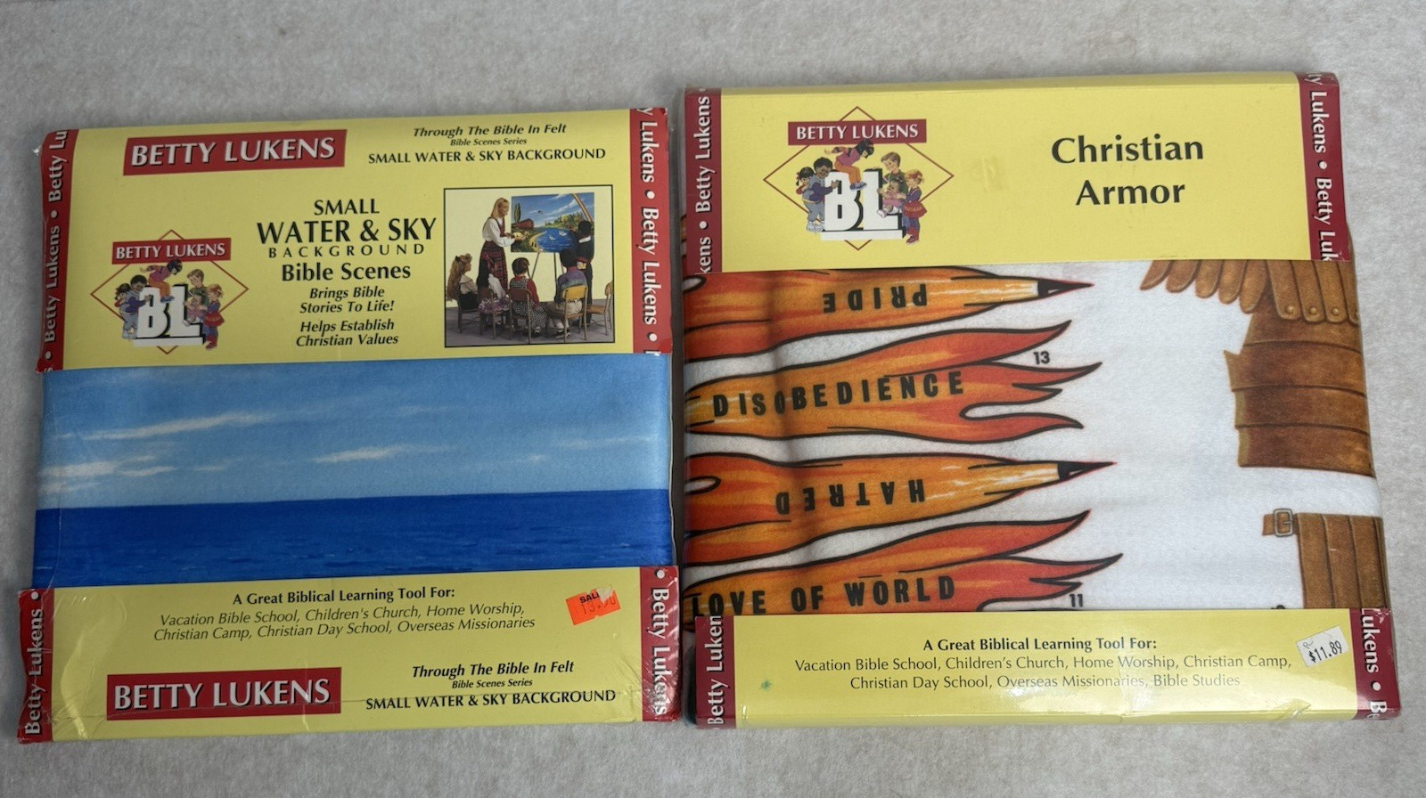 Betty Lukens Through The Bible In Felt Small Water & Sky & Christian Armor