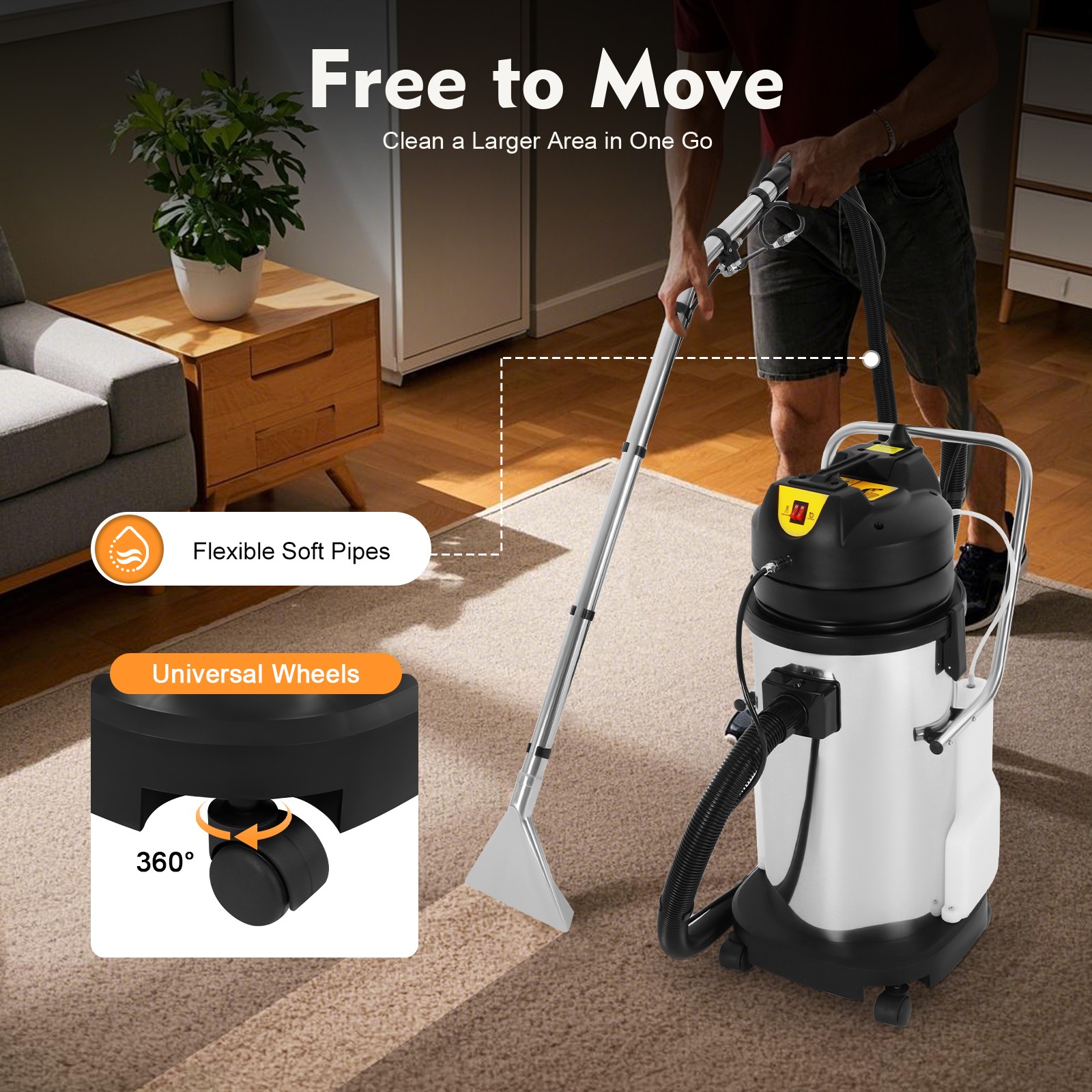 Floor Cleaning Machine 40L Sewage Tank Commercial Carpet Cleaning Machine