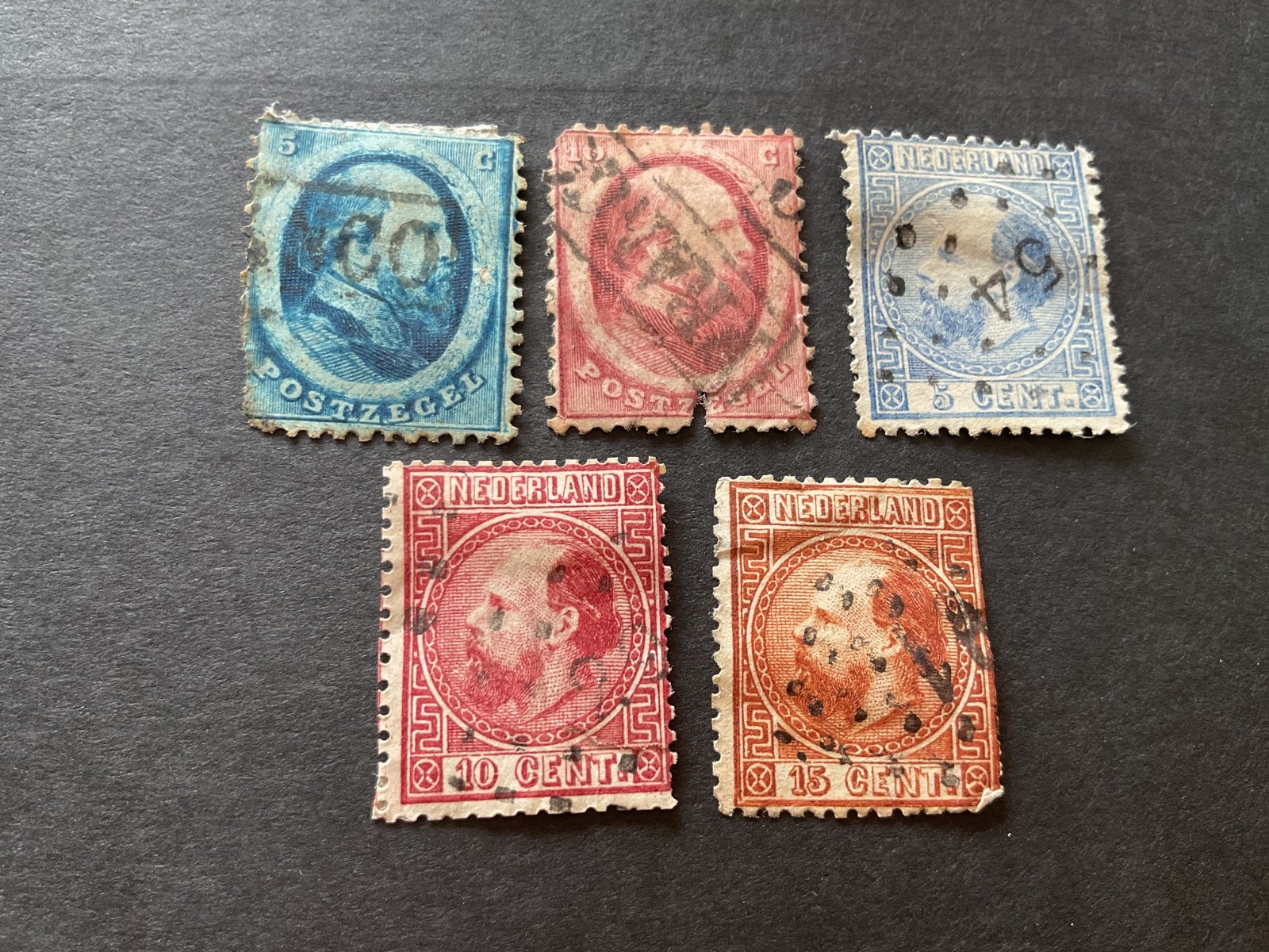 Netherlands 1864 - 1867 used stamps B3264
