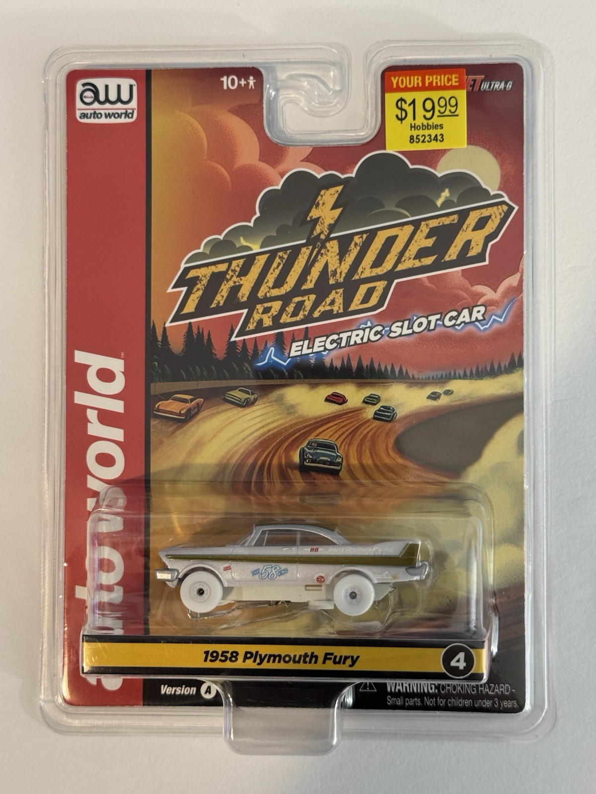 Auto World Thunderjet 1958 Plymouth Fury iWheels HO Slot Car CHASE