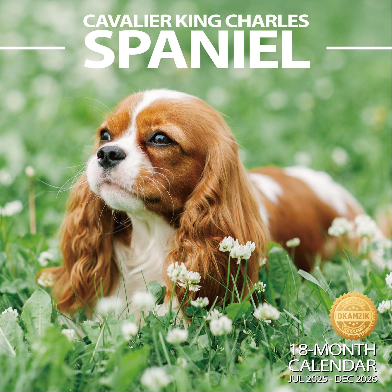 2025-2026 Wall Calendar Cavalier King Charles Spaniel 
