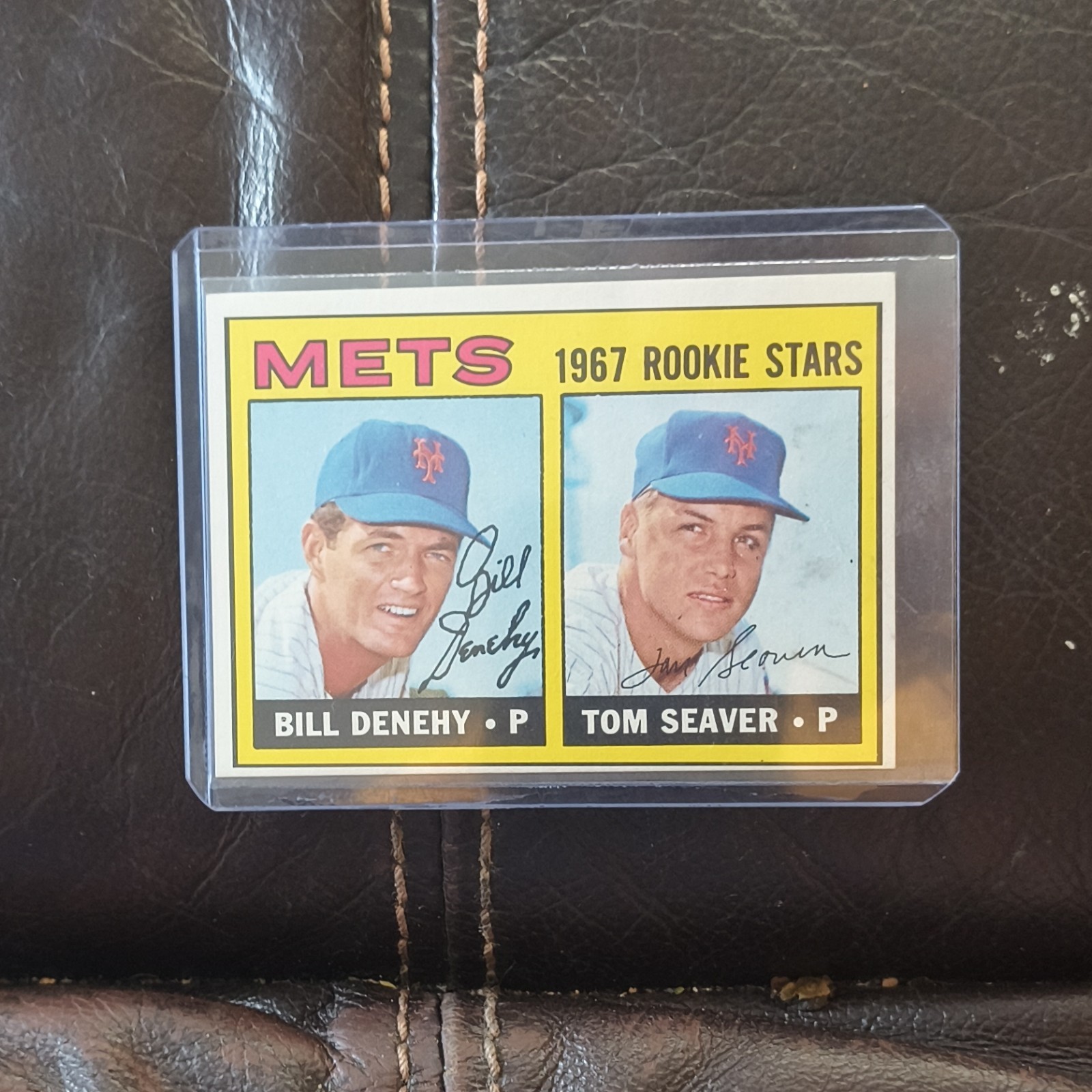 Topps 1967 Mets Rookie Stars #581 Rookie Tom Seaver Bill Denehy Mets Baseball C…