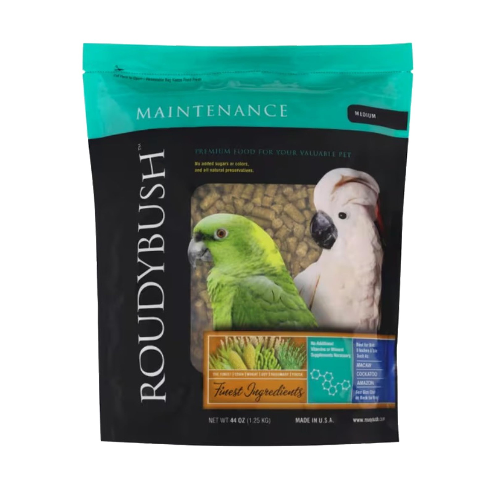RoudyBush Daily Maintenance Bird Food, Medium, 44-Ounce 44 Ounces 