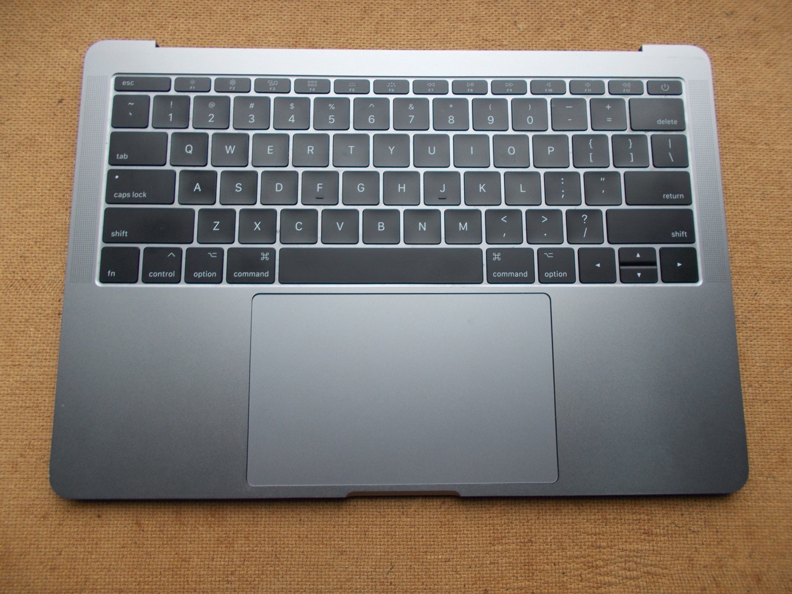 MacBook Pro 13" A1708 Space Gray Top Case Keyboard Grade A No Battery Works Well