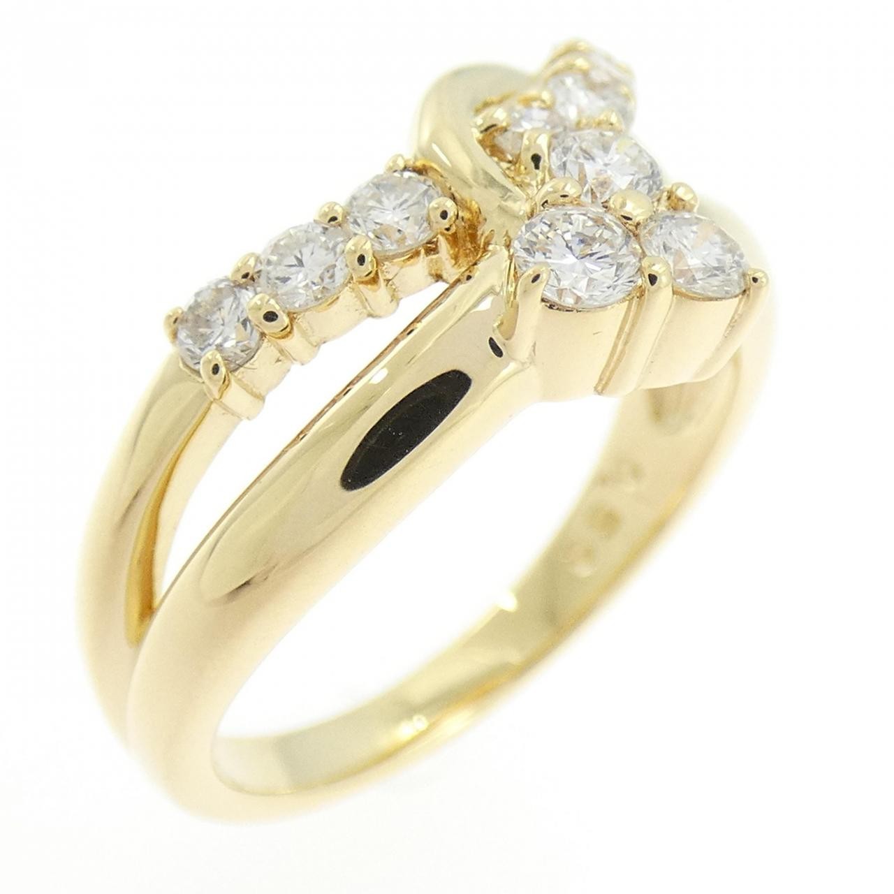 Authentic K18YG Diamond Ring 0.50CT #260-007-296-6471