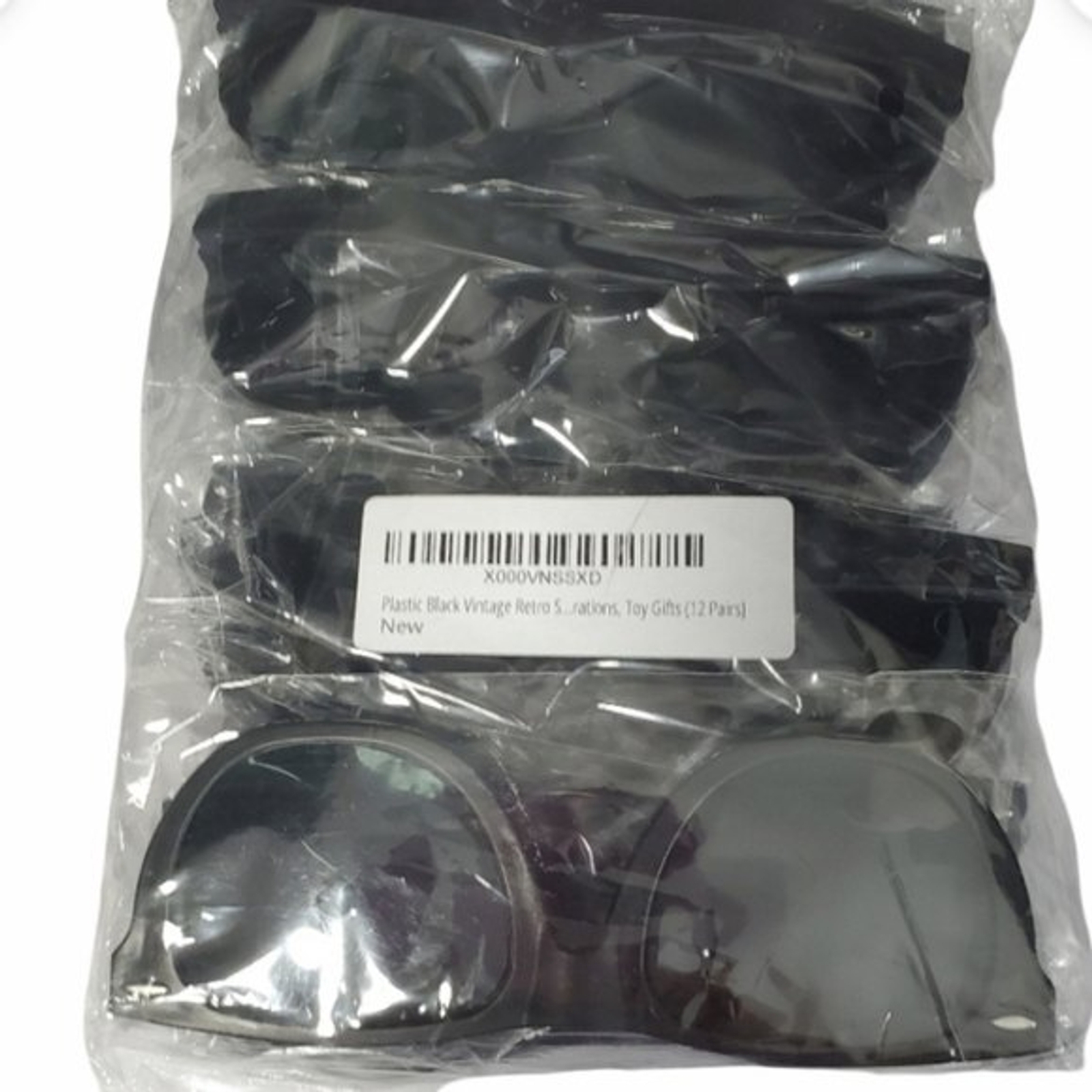 Plastic black Party toy gift sunglass set 12 