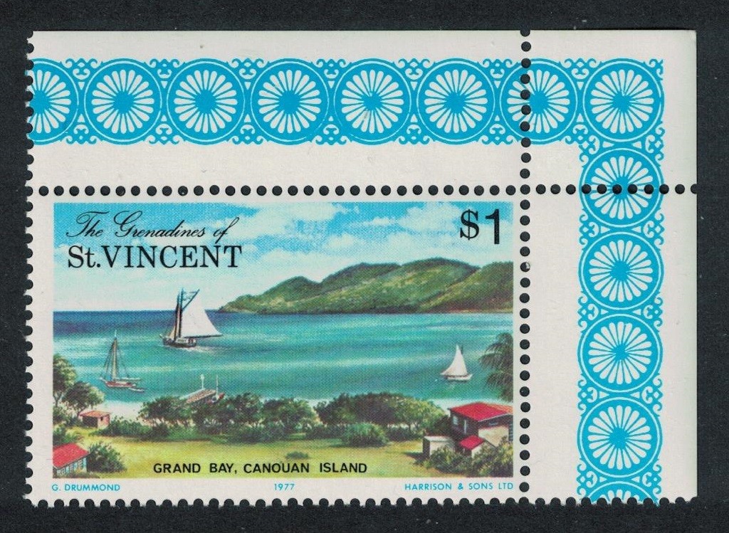 St. Vincent Gren Yachts Boats Grand Bay Corner 1977 MNH SG#109