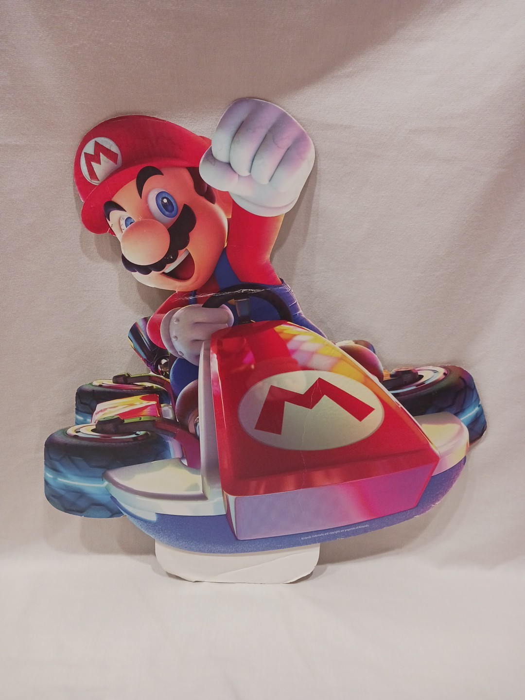 Nintendo Mario Kart 8 Cardboard Store Display Game Stop Promo Standee Art 23"  B