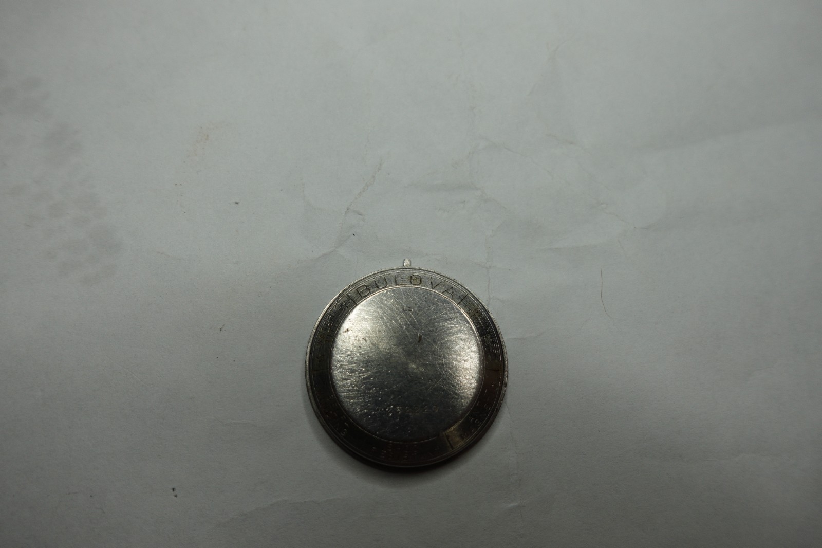 Vintage Bulova Watch Caseback Silver