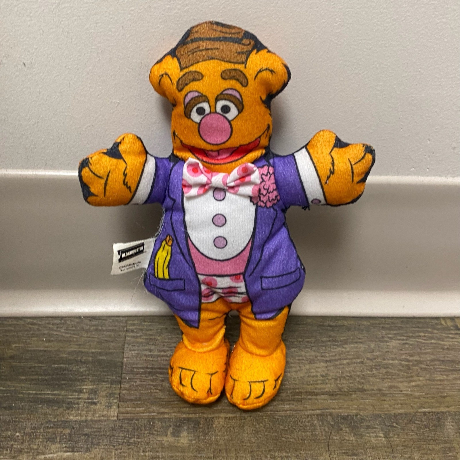 Vintage 1998 Blockbuster The Muppets Fozzie Bear Suit 8" Plush  Doll Please Read
