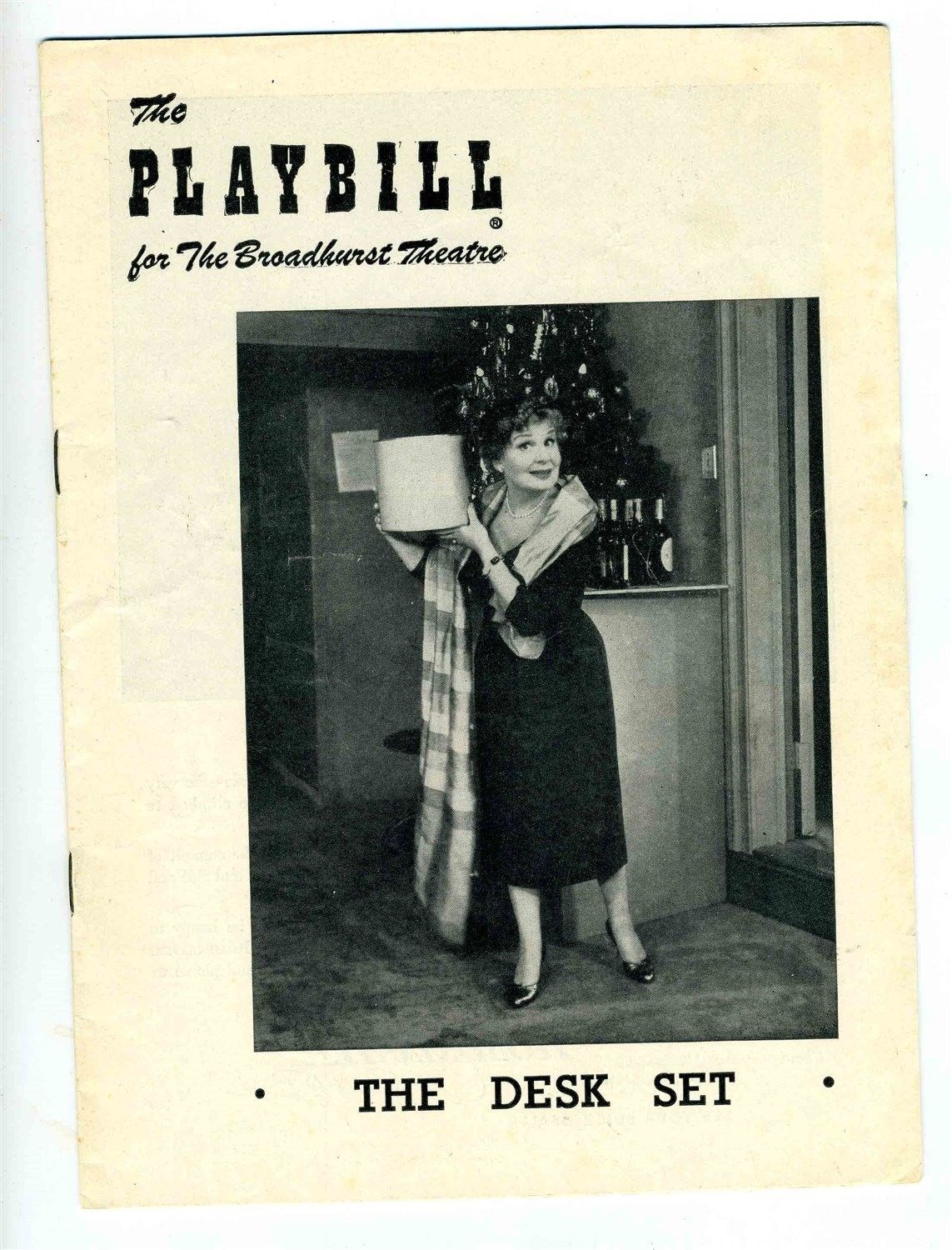 Playbill The Desk Set 1956 Shirley Booth Frank Milan Louis Gossett