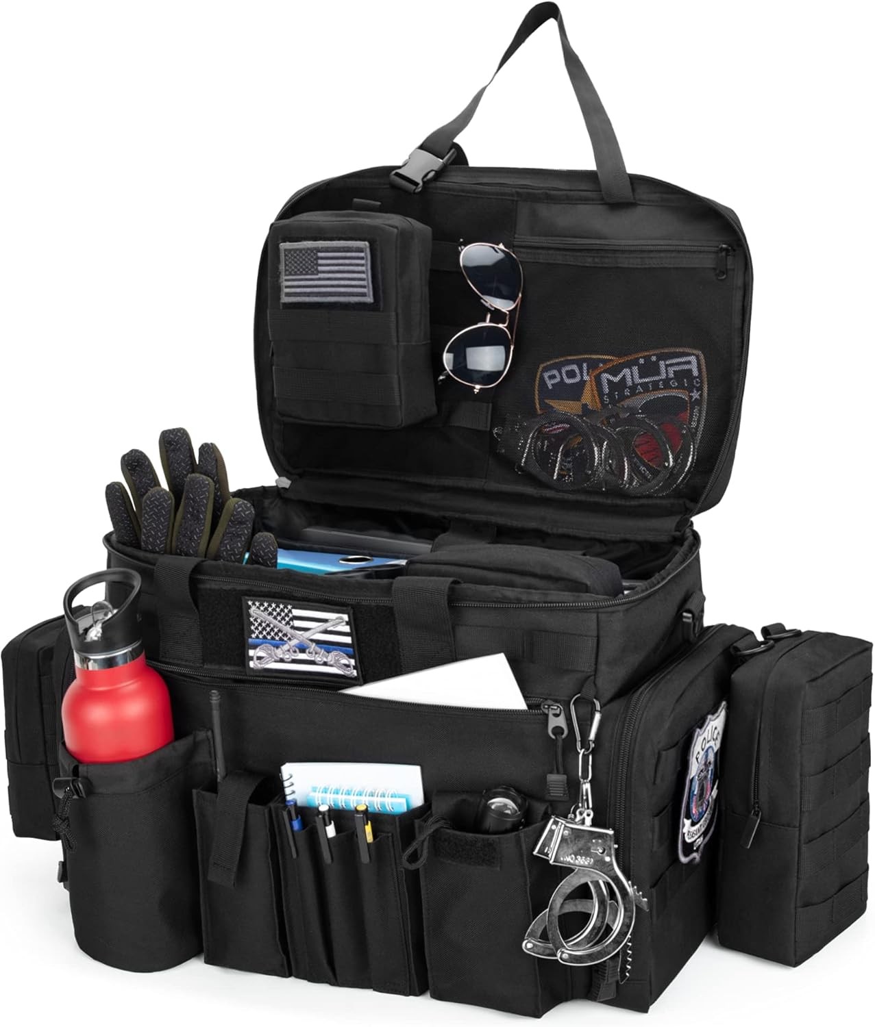Trunab Patrol Bag, Police Duty Bag, Car Front Seat Organizer with 15.6” Tablet