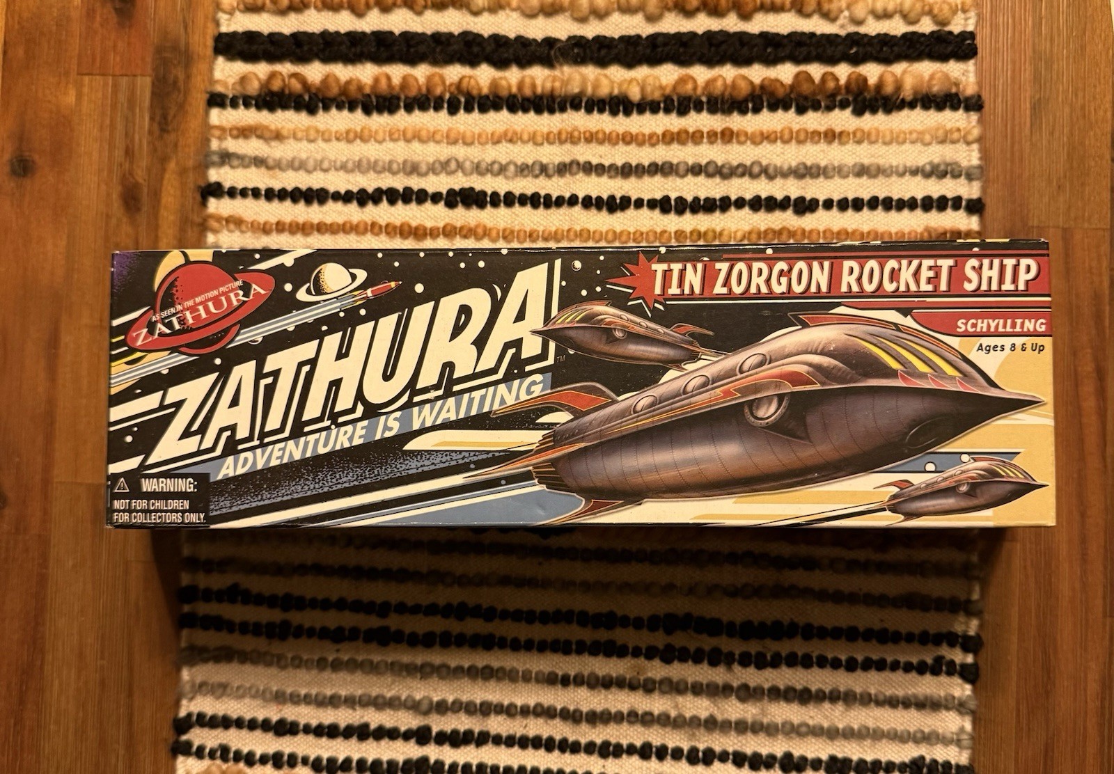 SCHYLLING ZATHURA TIN ZORGON ROCKET SHIP WIND UP TOY 2005 New Boxed