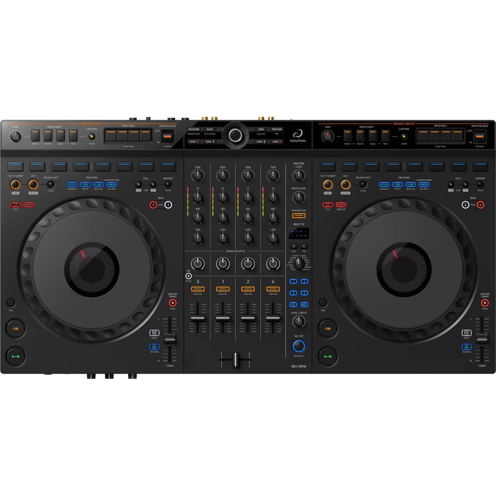 AlphaTheta DDJ-GRV6 4-Channel Stem Rekordbox SeratoDJ PioneerDJ Controller