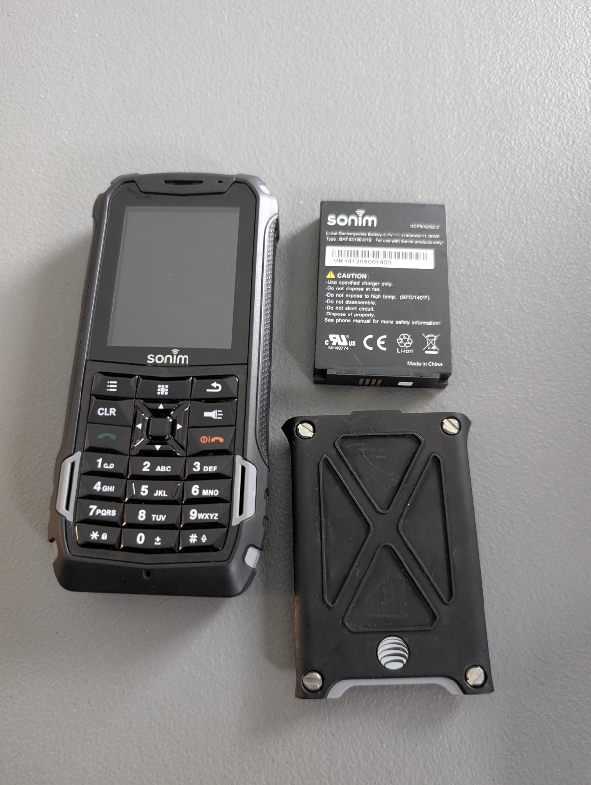 Sonim XP5 XP5700 4GB Rugged Phone, Black, AT&T Locked, Push-to-Talk As Is