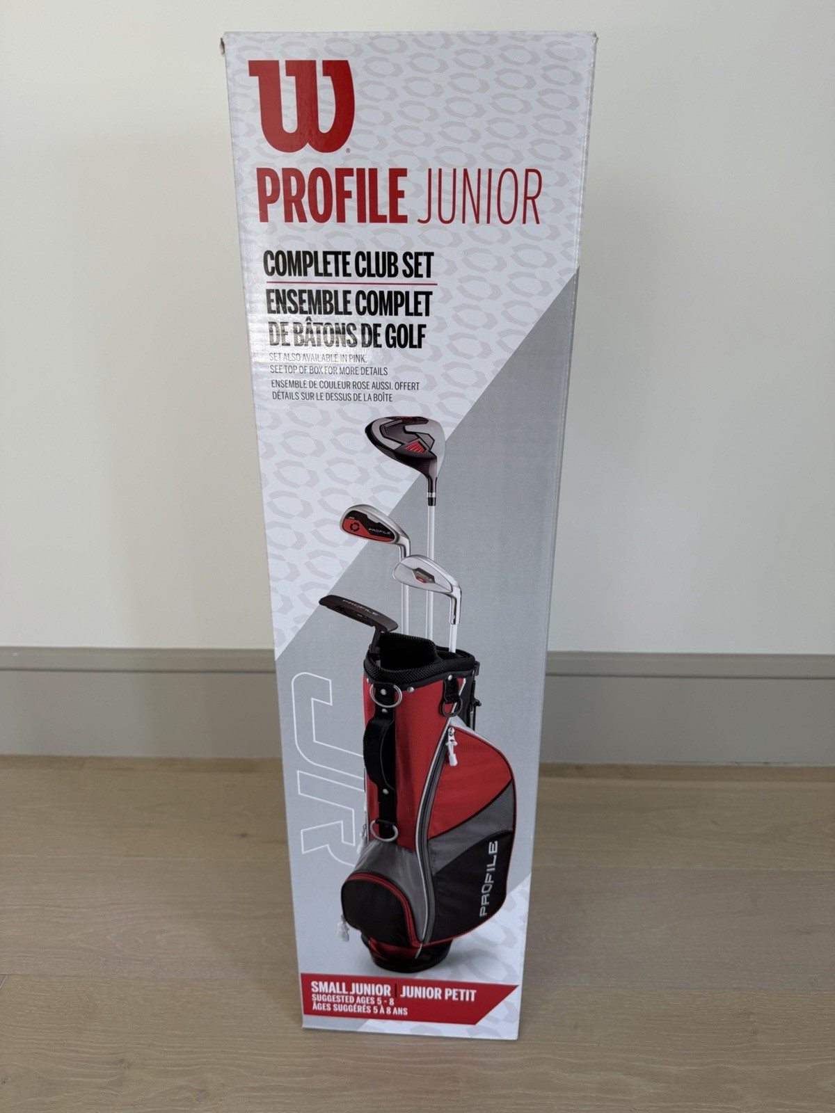 Wilson Profile JGI JR Complete Golf Club Set 6pc Small Red Carry Bag Age 2-8