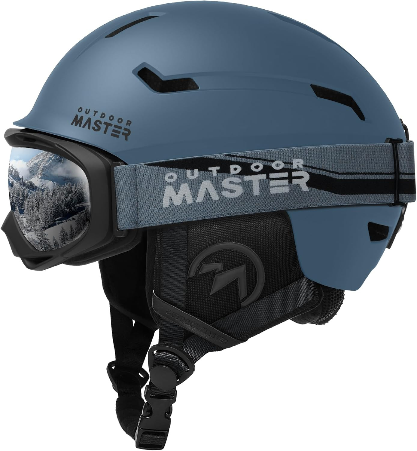 Outdoormaster Ski Helmet Set,Snowboard Helmet with Goggles for Adults - Durable 