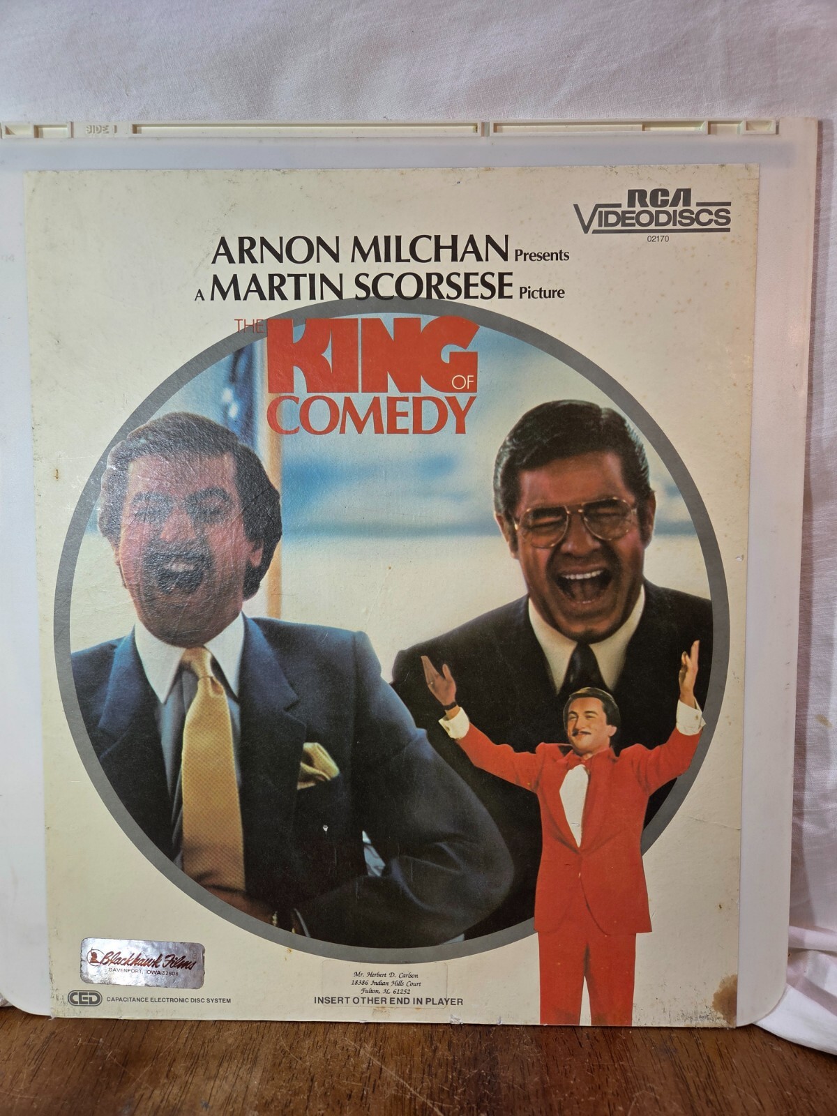 Vintage 1983 The King Of Comedy RCA CED SelectaVision VideoDisc