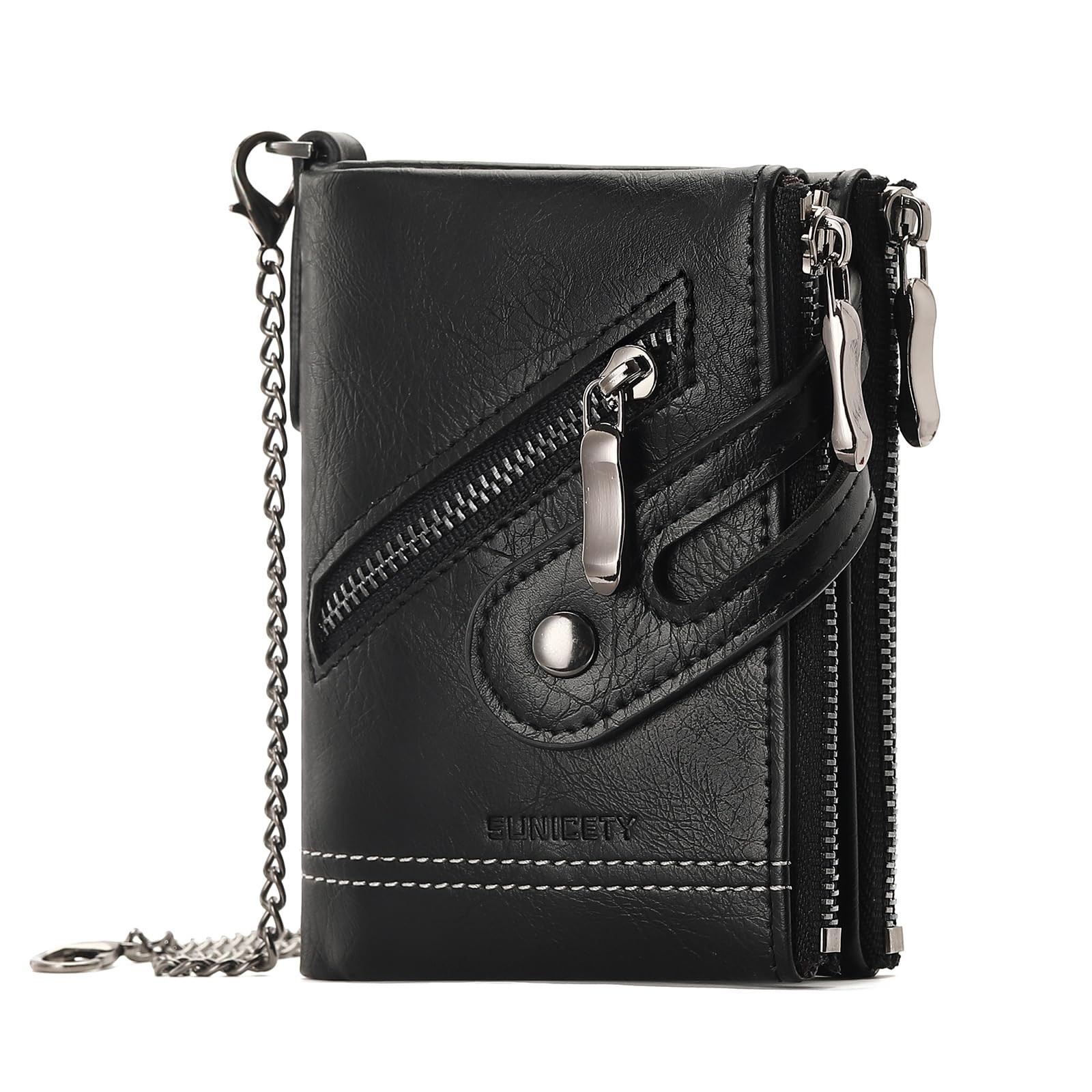 Wallet for Men Large Capacity RFID Blocking Leather Bifold Wallet with Double...