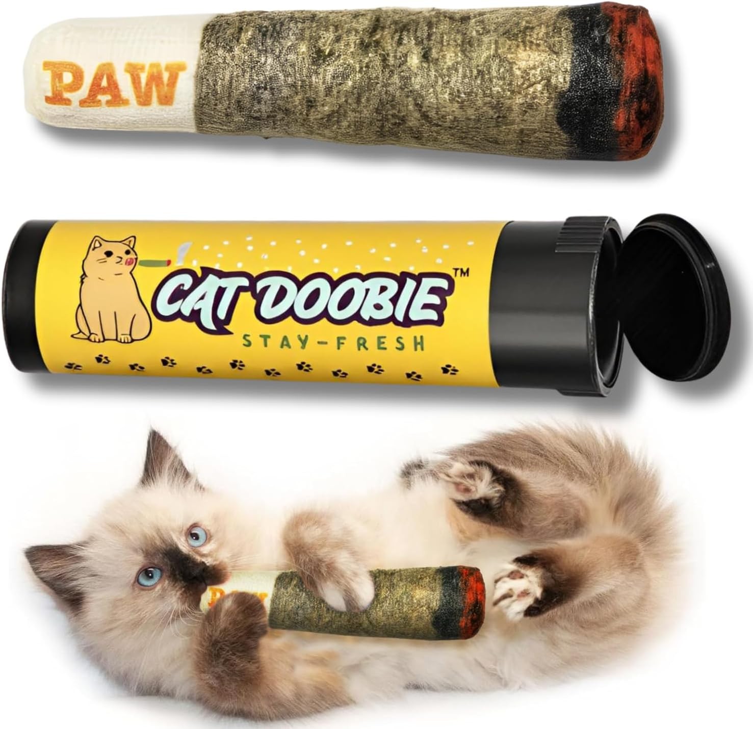 Nestpark Cat Doobie Catnip Cat Toy - Crinkle Kitten Kicker with Extra Strong Cat