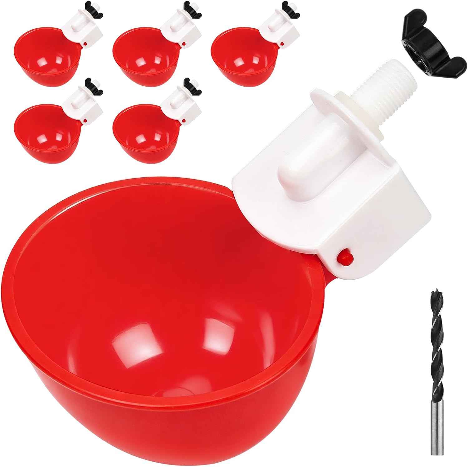 Automatic Chicken Waterer Cups, 6 Packs Large Chicken Water Feeder, Chicken Wate