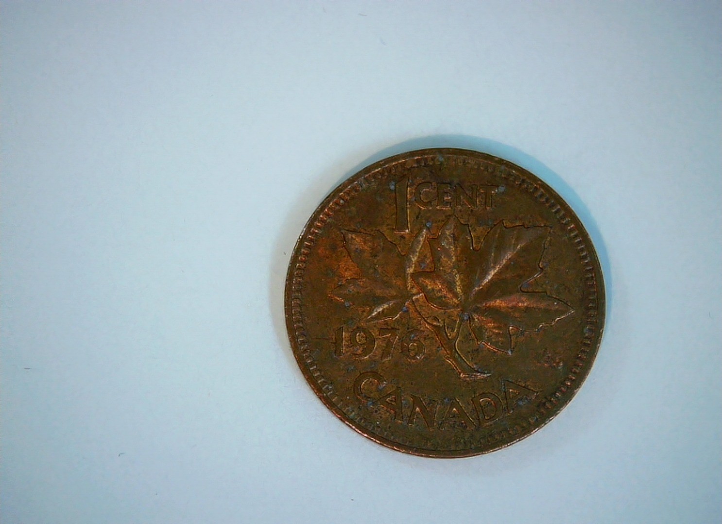 Canada 1976 1 Cent Elizabeth II Maple Leaf Cent Coin